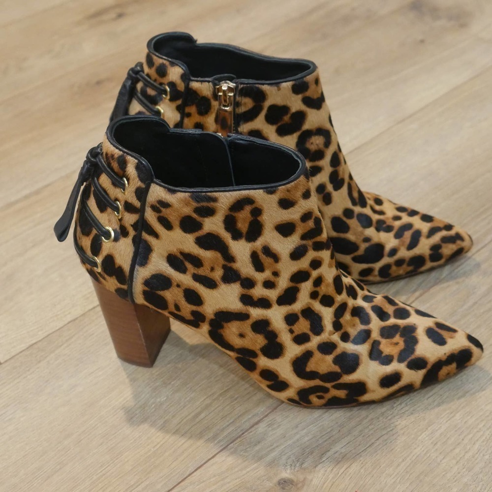 RACHEL Zoe Trixie Leopard Booties Size 8 - Picture 9 of 10